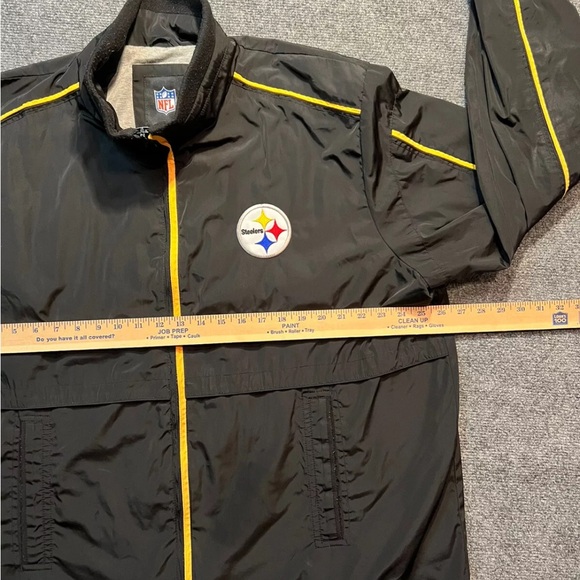 NFL TEAM APPAREL PITTSBURGH STEELERS Men's Lined Windbreaker Jacket XL Full Zip - Picture 5 of 6